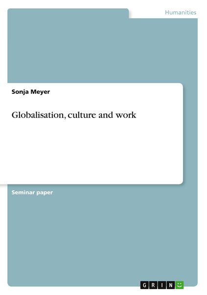 Produktbild: Globalisation, culture and work