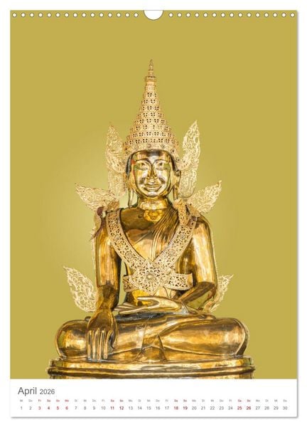 Produktbild: Buddha tr&auml;gt Gold (Wandkalender 2026 DIN A3 hoch), CALVENDO Monatskalender