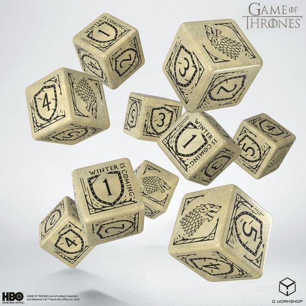 Produktbild: Q-Workshop QWO97683 - Game of Thrones, Stark 10xD6 Dice Set