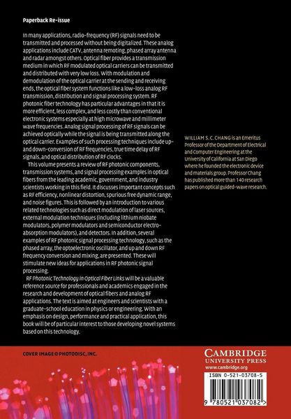 Produktbild: RF Photonic Technology in Optical Fiber Links