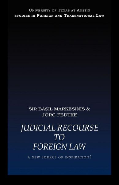 Produktbild: Judicial Recourse to Foreign Law