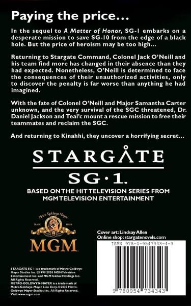 Produktbild: STARGATE SG-1 The Cost of Honor