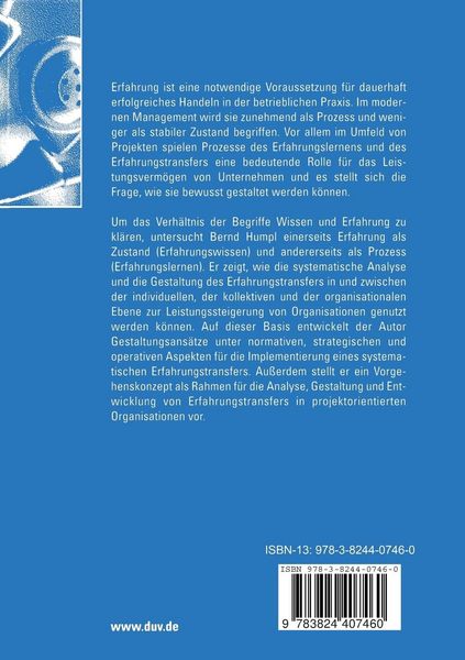 Produktbild: Transfer von Erfahrungen