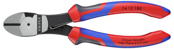 Produktbild: Knipex 74 12 180 Werkstatt Kraft-Seitenschneider mit Facette 180mm