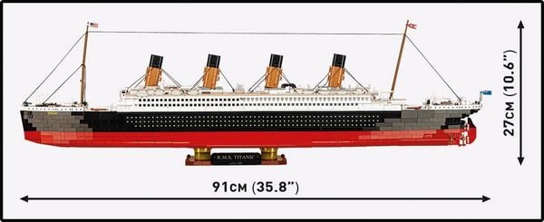 Produktbild: COBI Historical Collection 1686 - RMS Titanic, Bausatz 1:300, 3260 Klemmbausteine
