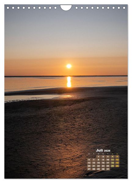 Produktbild: Westerhever - Wattwanderung in den Sonnenuntergang (Wandkalender 2026 DIN A4 hoch), CALVENDO Monatskalender