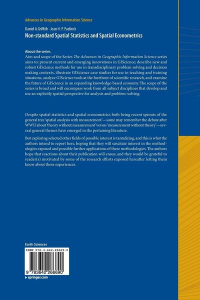 Produktbild: Non-standard Spatial Statistics and Spatial Econometrics