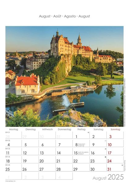 Baden-Württemberg 2025 - Bild-Kalender 23,7x34 cm - Regional-Kalender