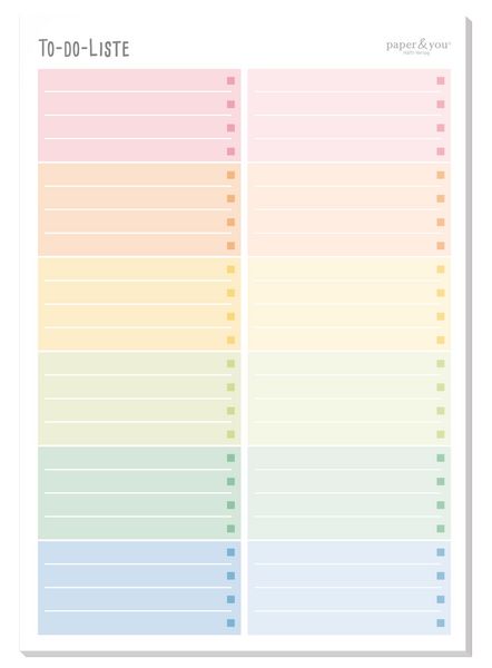 Produktbild: paper&you To-do Block A5