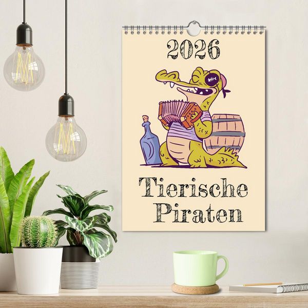 Produktbild: Tierische Piraten (Wandkalender 2026 DIN A4 hoch), CALVENDO Monatskalender