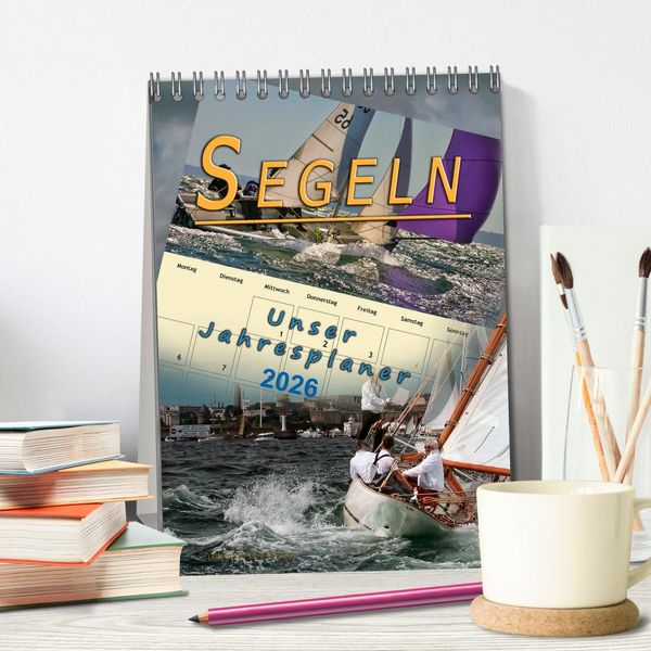 Produktbild: Segeln, unser Jahresplaner (Tischkalender 2026 DIN A5 hoch), CALVENDO Monatskalender