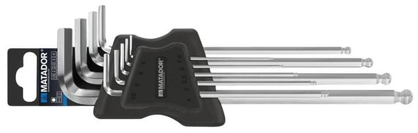 Produktbild: Matador Schraubwerkzeuge Innen-Sechskant Winkelschraubendreher-Set 1.5 mm, 2 mm, 2.5 mm, 3 mm, 4 mm, 5 mm, 6 mm, 8 mm, 10 mm 9teilig