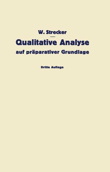 Produktbild: Qualitative Analyse auf pr&auml;parativer Grundlage