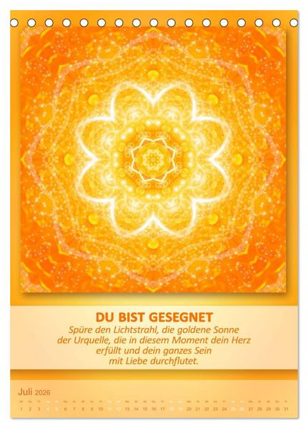 Produktbild: Light Energy Mandalas - Kalender - Vol. 2 (Tischkalender 2026 DIN A5 hoch), CALVENDO Monatskalender