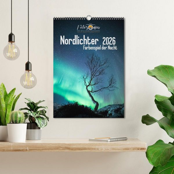 Produktbild: Nordlichter &ndash; Farbenspiel der Nacht (Wandkalender 2026 DIN A3 hoch), CALVENDO Monatskalender