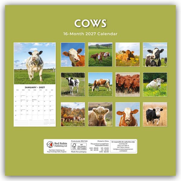 Produktbild: Cows &ndash; K&uuml;he 2027 &ndash; 16-Monatskalender