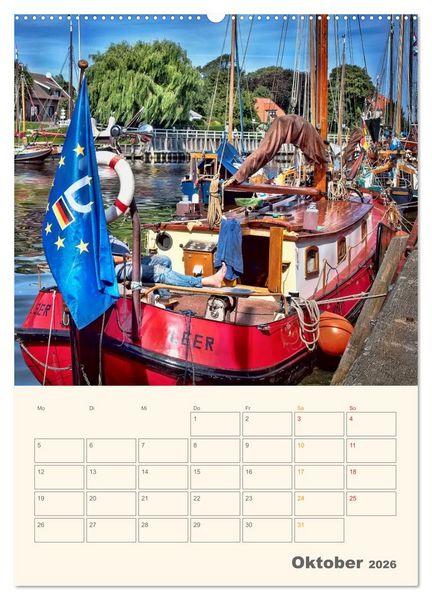 Produktbild: Ostfriesland - Carolinensiel, der Museumshafen (hochwertiger Premium Wandkalender 2026 DIN A2 hoch), Kunstdruck in Hochglanz
