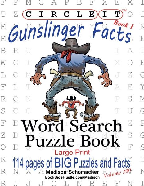 Produktbild: Circle It, Gunslinger Facts, Book 1, Word Search, Puzzle Book