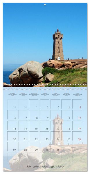 Produktbild: BRETAGNE - &Eacute;vasion au c&oelig;ur de la c&ocirc;te bretonne (Calendrier mural carr&eacute; 2026 30x30 cm) Calendrier double avec une page pour vos prises de notes
