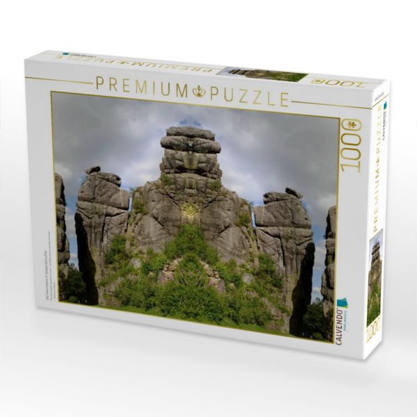 Produktbild: CALVENDO Puzzle Die Externsteine im Spiegel betrachtet | 1000 Teile Lege-Gr&ouml;&szlig;e 64x48cm Foto-Puzzle f&uuml;r gl&uuml;ckliche Stunden