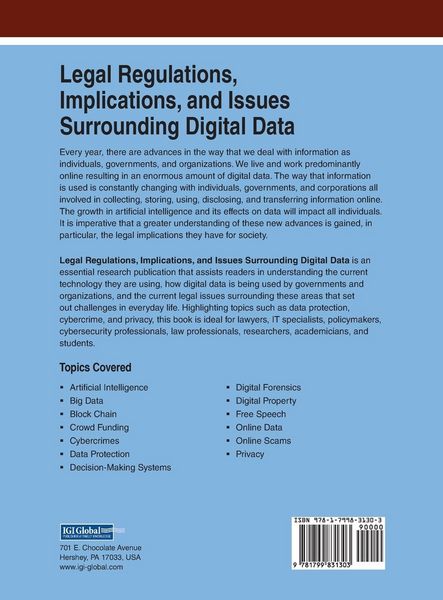 Produktbild: Legal Regulations, Implications, and Issues Surrounding Digital Data