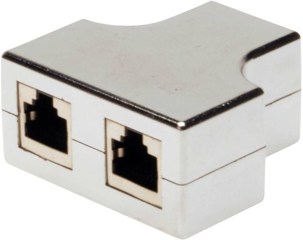 Produktbild: Digitus RJ45 Netzwerk Adapter CAT 5, CAT 5e [2x RJ45-Stecker - 1x RJ45-Stecker] Grau