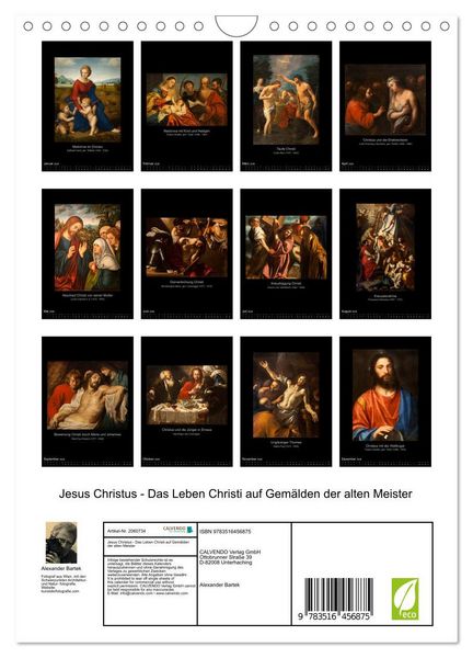 Produktbild: Jesus Christus - Das Leben Christi auf Gem&auml;lden der alten Meister (Wandkalender 2026 DIN A4 hoch), CALVENDO Monatskalender