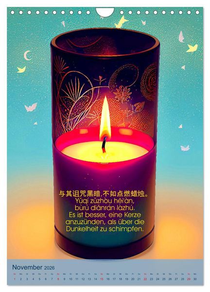 Produktbild: Chinesische Weisheiten. Zhonggu&oacute; zh&igrave;hu&igrave; (Wandkalender 2026 DIN A4 hoch), CALVENDO Monatskalender
