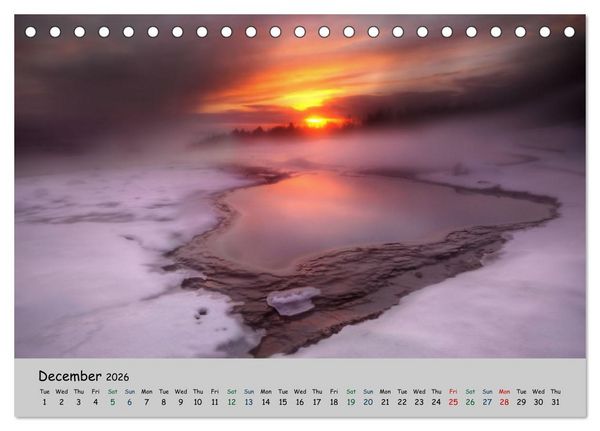 Produktbild: Natural scenery of Iceland (Desk Calendar 2026 DIN A5 landscape), CALVENDO 12 Month DeskCalendar