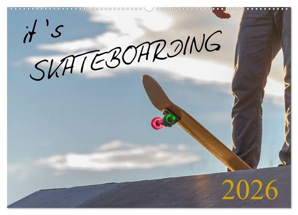 Produktbild: it's SKATEBOARDING (Wandkalender 2026 DIN A2 quer), CALVENDO Monatskalender