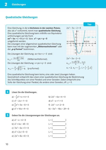 Produktbild: Klett Sicher im Abi 10-Minuten-Training Oberstufe Mathematik Gleichungen