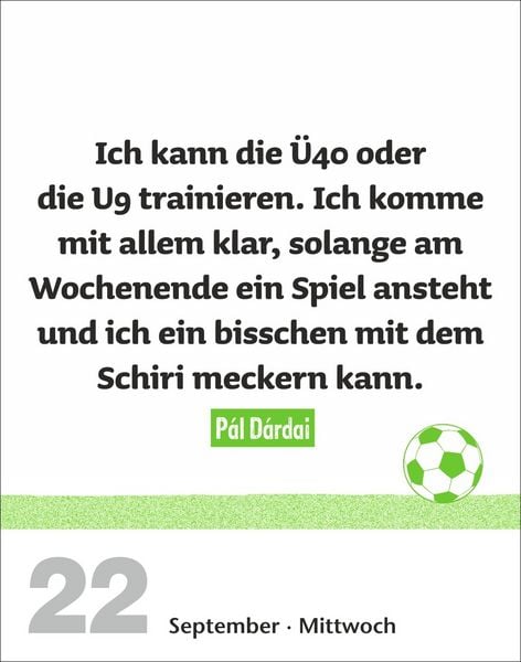 Produktbild: Lattenknaller Tagesabrei&szlig;kalender 2027 - Die witzigsten Fu&szlig;ballerspr&uuml;che