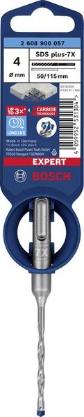 Produktbild: Bosch Accessories EXPERT SDS plus-7X 2608900057 Hammerbohrer 1 St&uuml;ck 4 mm Gesamtl&auml;nge 115 mm SDS-Plus 1 St.