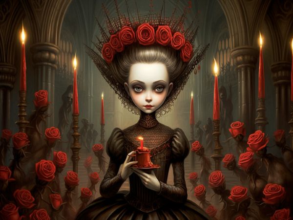 Produktbild: CALVENDO Puzzle Little Gothic-Queen | 1000 Teile Lege-Gr&ouml;&szlig;e 64x48cm Foto-Puzzle f&uuml;r gl&uuml;ckliche Stunden