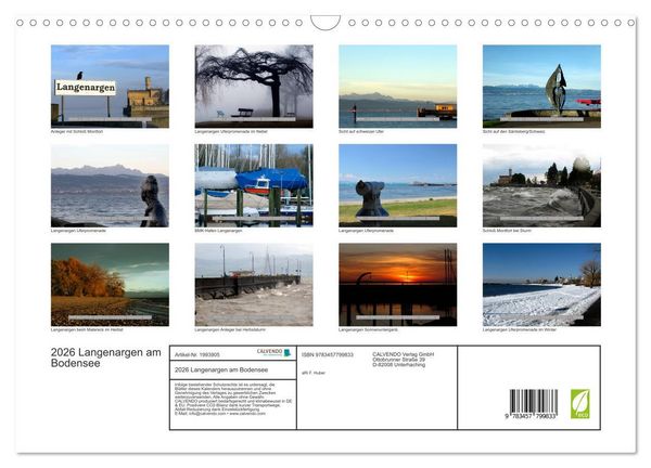 Produktbild: 2026 Langenargen am Bodensee (Wandkalender 2026 DIN A3 quer), CALVENDO Monatskalender