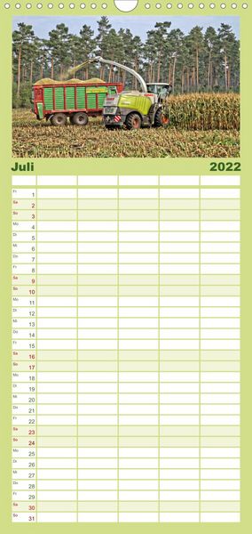 Produktbild: Familienplaner Landmaschinen zum Anfassen nah (Wandkalender 2022 , 21 cm x 45 cm, hoch)