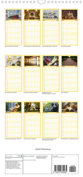 Produktbild: Familienplaner Sankt Petersburg (Wandkalender 2022 , 21 cm x 45 cm, hoch)