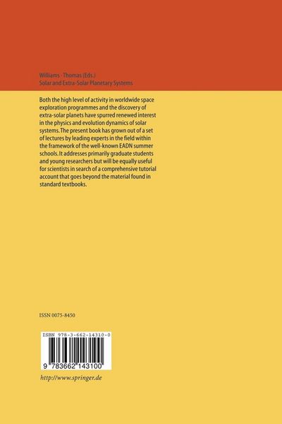 Produktbild: Solar and Extra-Solar Planetary Systems