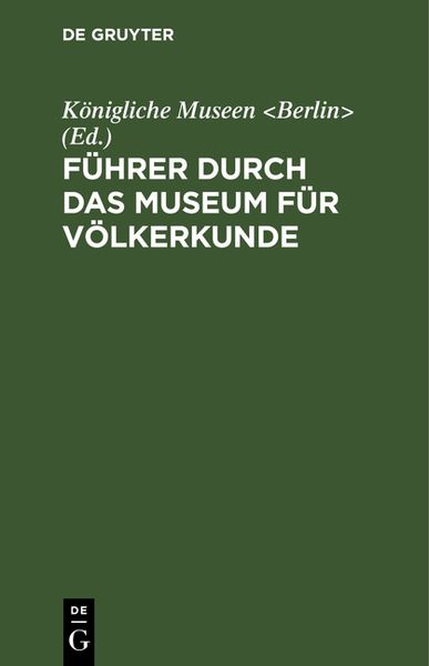 Produktbild: F&uuml;hrer durch das Museum f&uuml;r V&ouml;lkerkunde
