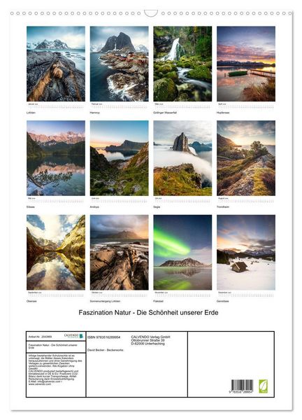 Produktbild: Faszination Natur - Die Sch&ouml;nheit unserer Erde (Wandkalender 2026 DIN A2 hoch), CALVENDO Monatskalender