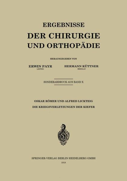 Produktbild: Die Kriegsverletzungen der Kiefer