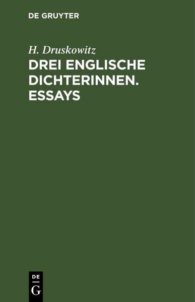 Produktbild: Drei englische Dichterinnen. Essays