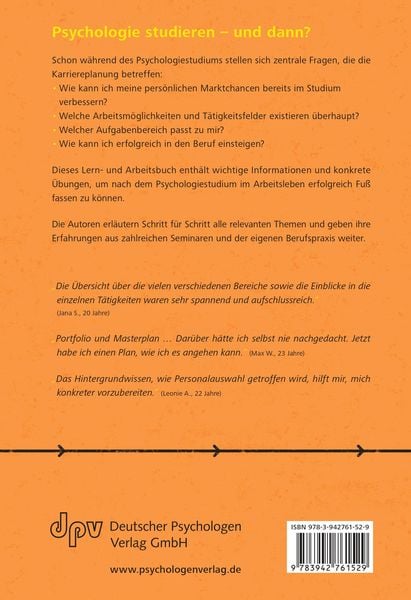 Produktbild: Psychologie: Dein Start in den Traumberuf
