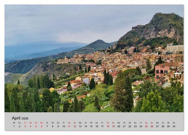 Produktbild: Sizilien und die Liparischen Inseln (Wandkalender 2026 DIN A2 quer), CALVENDO Monatskalender