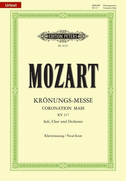 Produktbild: Missa C-Dur KV 317 "Kr&ouml;nungs-Messe" / URTEXT