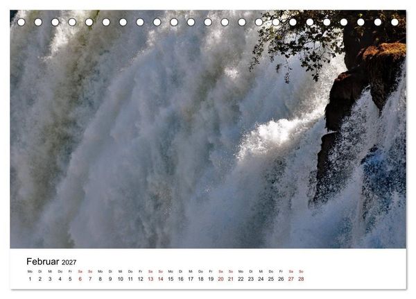 Produktbild: Weltnaturerbe Victoriaf&auml;lle - Der Rauch, der donnert (Tischkalender 2027 DIN A5 quer), CALVENDO Monatskalender