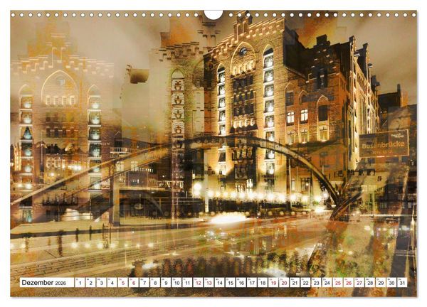 Produktbild: Hamburger GoldArt (Wandkalender 2026 DIN A3 quer), CALVENDO Monatskalender