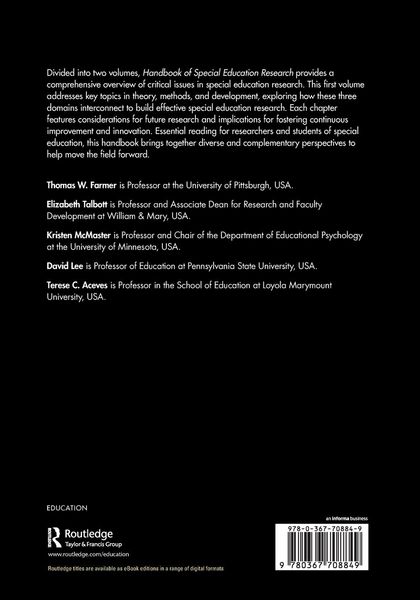 Produktbild: Handbook of Special Education Research, Volume I