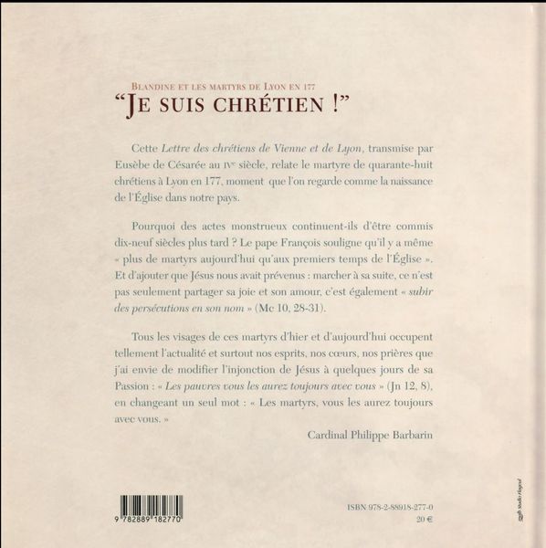 Produktbild: Je suis chr&eacute;tien ! : Blandine et les martyrs de Lyon en 177