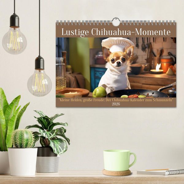 Produktbild: Lustige Chihuahua-Momente (Wandkalender 2026 DIN A4 quer), CALVENDO Monatskalender